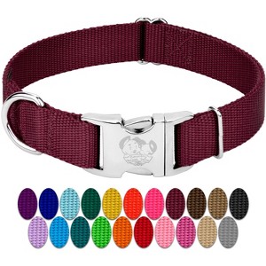 Country Brook Petz Premium Nylon Dog Collar with Metal Buckle for Small Medium Large Breeds - Vibrant 30+ Color Selection - 1 of 4