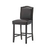 NicBex 26" Bar Stools Set of 2,Counter Height Bar Stools with Nailhead Trim,Barstools with Rubberwood Legs,Bar Chairs for Dining/Island/Bar - 2 of 4