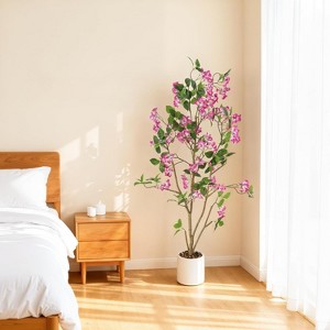 Coucheta 2-Piece Artificial Potted Trees Set, Realistic Faux Plants in Pots for Indoor Home Office Decor - 1 of 4