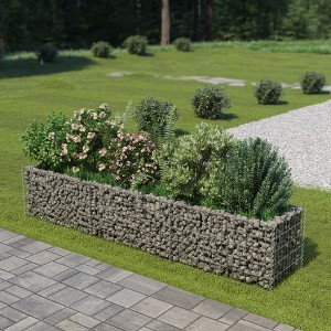 vidaXL Gabion Raised Bed Galvanized Steel 106.3"x11.8"x35.4" - 1 of 4