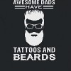 Rerun Island Men's Awesome Dads Have Tattoos Short Sleeve Graphic Cotton T-Shirt - Black S - 2 of 3
