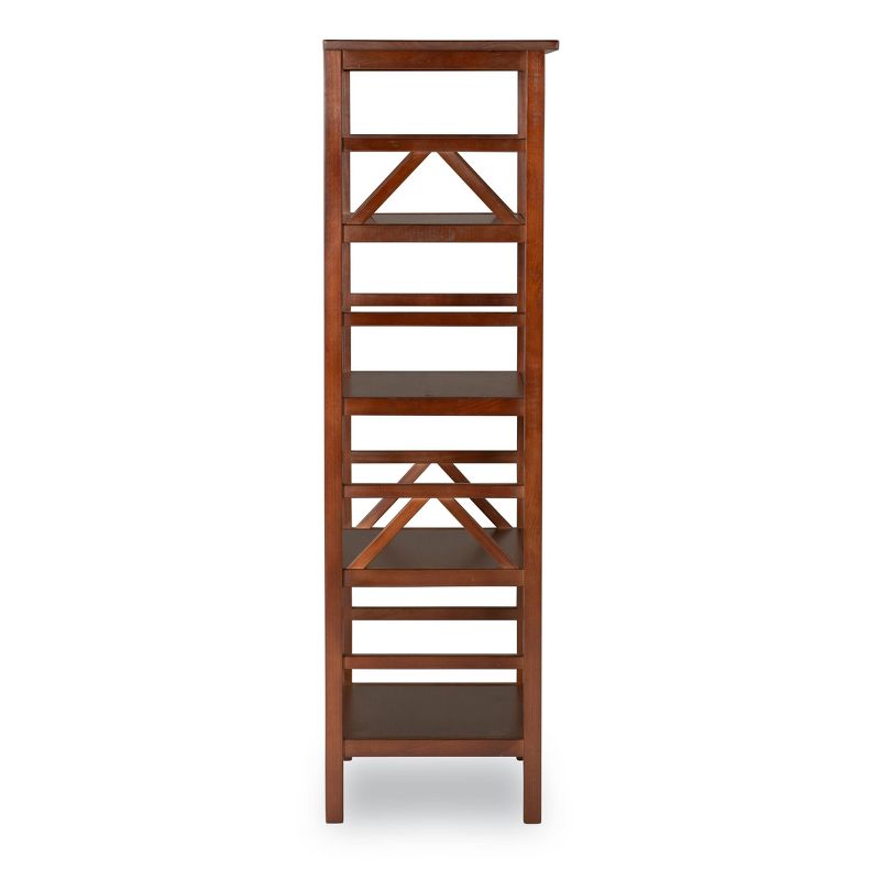 54&#34; Media Center Audio Tower Cabinet Bookcase with 4 Extra Deep 16&#34; Shelves Tobacco - Linon, 4 of 12