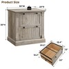 SinCiDo 30" Farmhouse File Cabinet, Office Furniture, w/ 2 Drawers, Hanging File Folders, Printer Stand w/ Storage,for Home Office, Living Room - 2 of 4