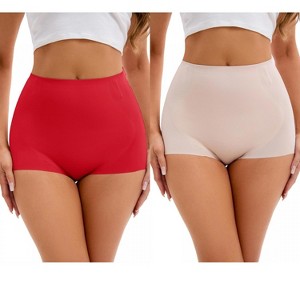 INSPIRE CHIC 2 Pcs Women's High Waisted Briefs Tummy Control Butt Lifter Control Lady Panties - 1 of 4
