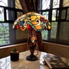 Chloe Lighting 3 Light Tiffany Style Dragonfly Double Lit Table Lamp 18" Shade - 4 of 4
