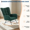GustoWave Nursery Rocking Chair, Teddy Upholstered Glider Rocker, Rocking Accent Chair with High Backrest Armchair for Living Room - 3 of 4