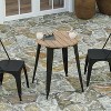 Merrick Lane Indoor/Outdoor Dining Table, 23.75" Round All Weather Poly Resin Top with Steel Base - 3 of 4
