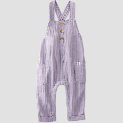 little Planet By Carter's Baby Rain Gauze Overalls - Lilac Purple 9M