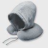 French Connection Hooded Memory Foam Travel Pillow - Neck Pillow with Comfort Hood & Washable Cover - 3 of 4