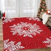 TackView Christmas Snowflake Area Rug Rug Washable Non Slip,Christmas Rugs for Living Room, Low Pile Throw Rug Carpet - 2 of 4