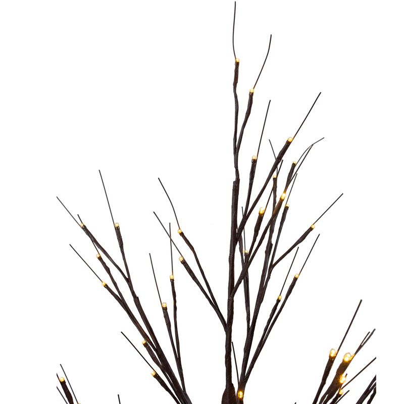 Northlight 4' LED Lighted Christmas Brown Birch Twig Tree Outdoor Decoration - Warm White LIghts, 5 of 7