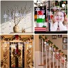 Angel Sar 21 Piece Crystal Snowflake Ornament Set, Shatterproof Acrylic Christmas Tree Decoration, Sparkling Hanging Ornaments for Home Festival Party - 2 of 4