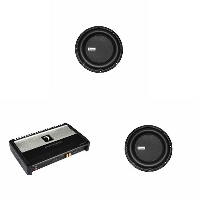 Diamond Audio Des 1-Ch 500W Amp W/Remote And (2) Diamond Elite 8" Dvc 2Ω 200W Rms Subwoofers