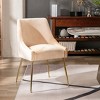 WestinTrends Upholstered Performance Velvet Accent Chair With Metal Leg - 2 of 4