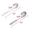 Unique Bargains Cooking Stainless Steel Soup Ladle Slotted Ladle 11” Length Silver Tone Set of 2 - 2 of 4