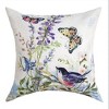 Bird and Butterfly Print - 18" Pillow Climaweave Patio Outdoor Use by Manual Woodworkers & Weavers - 3 of 3