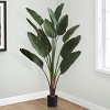 TopComfy Artificial Trees 83in Tall Artificial Palm Tree Indoor Fake Palm Tree Large Palm Tree in Black Pot for Dining Room, Green, 24"*24"*82.75" - 2 of 4