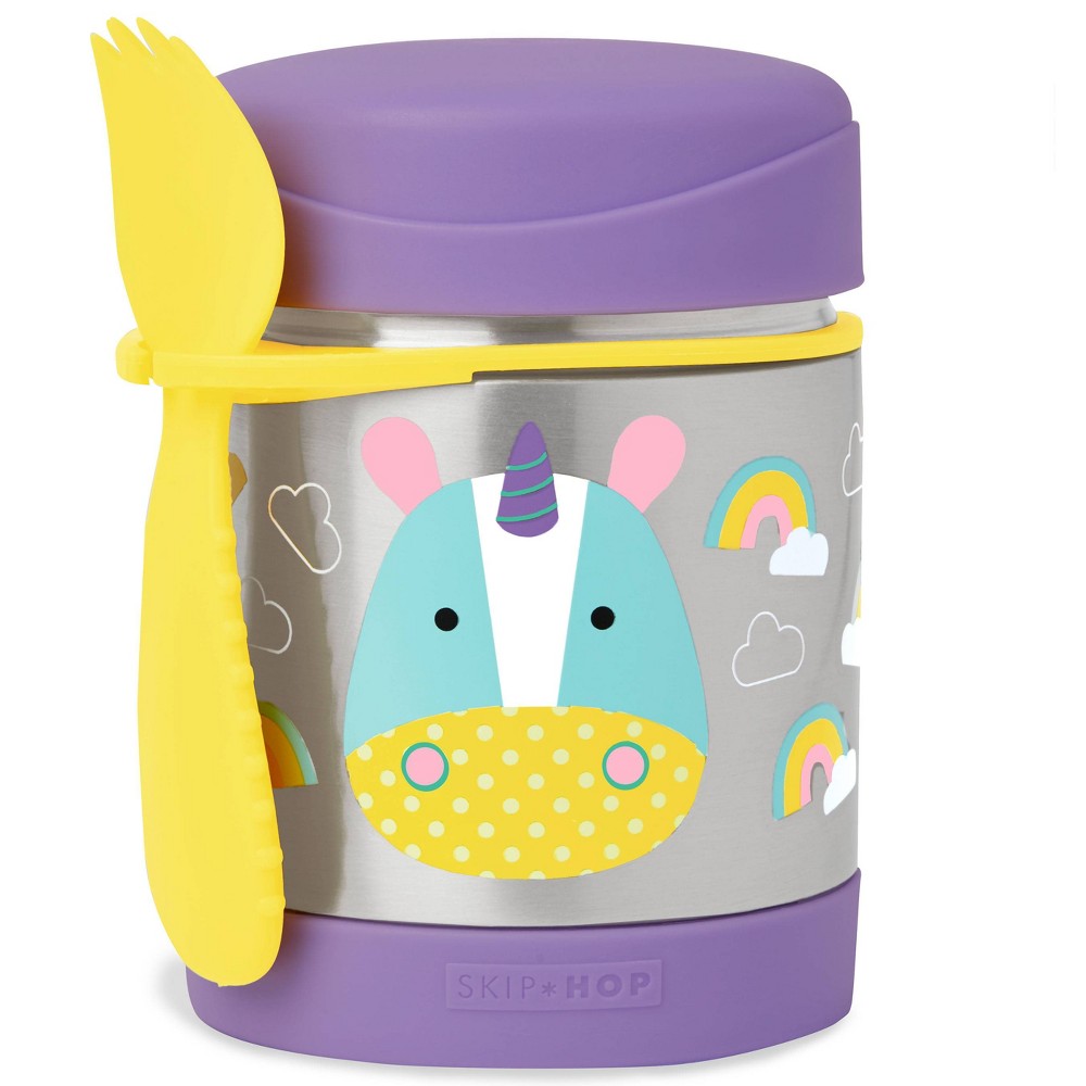 Skip Hop Zoo Little Kids &amp; Toddler Insulated Stainless Food Jar &amp; Utensil -