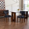 Sapphtopaz Mid Century Modern Dining Chairs Set of 2, Farmhouse Linen Side Accent Chairs Kitchen Chairs with Hardwood Frame for Dining Room, Kitchen - 4 of 4