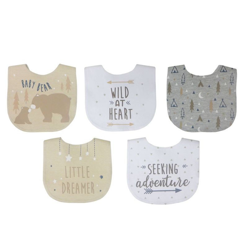 Neat Solutions Aspirational Sayings Printed Water-Resistant Lined Infant Bib Set - 5pk, 1 of 8