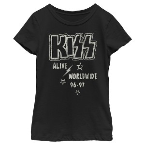 Girl's KISS Alive Worldwide T-Shirt - 1 of 4