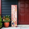 HomeRoots 36" Pink And White Solid Wood Tropical Bird Aloha Porch Sign - 2 of 4