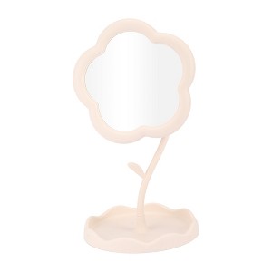 Unique Bargains Sunflowers Desktop Cosmetic Mirror 1 Pc - 1 of 3