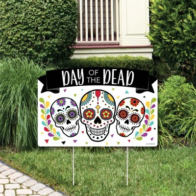 Big Dot of Happiness Day of The Dead - Sugar Skull Party Yard Sign Lawn Decorations - Party Yardy Sign