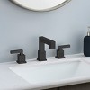 Gulches Matte Black Widespread Bathroom Faucet, 8-Inch Waterfall Sink Faucet with 2 Handles, Pop Up Drain Assembly, and Lead-Free Supply Hose - 3 of 4