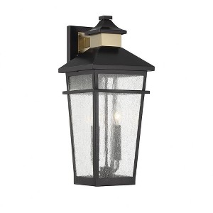 Savoy House Kingsley 2 - Light Wall Light in  Matte Black/Warm Brass - 1 of 4