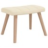 vidaXL Rocking Chair with a Stool Cream Fabric - 4 of 4