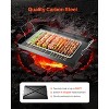 VEVOR Carbon Steel Griddle, 24x16 inch Universal Flat Top Rectangular Plate, Gas Grill Griddle for BBQ Grill, Teppanyaki, Black - 3 of 4
