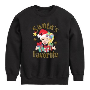 JoJo Siwa Santas Favorite Graphic Long Sleeve Fleece Sweatshirt - Black - 5T - 1 of 3