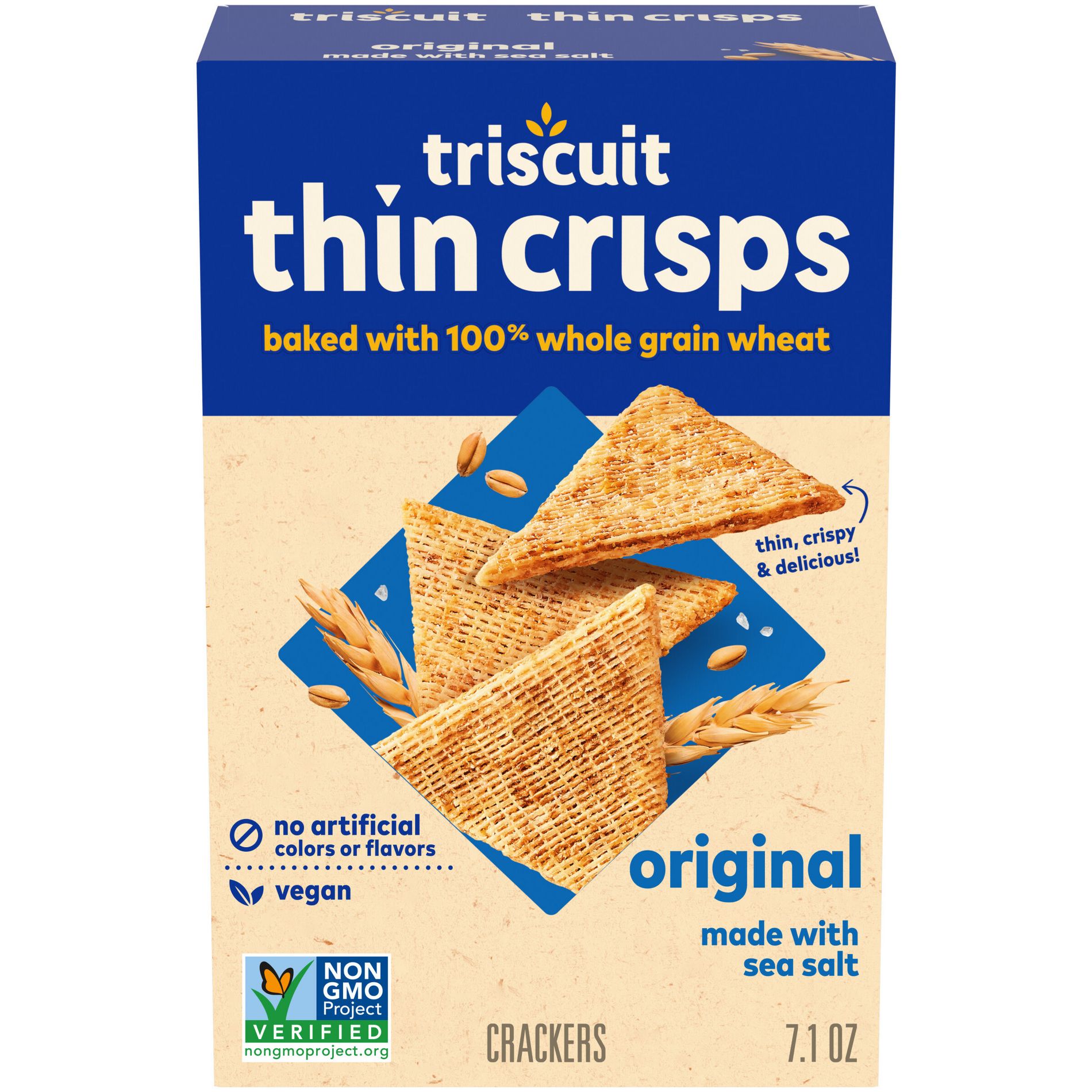 Triscuit Thin Crisps Whole Grain Wheat Vegan Crackers - 7.1oz
