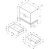 Vynxaria Contemporary Modern Accent Table Glossy White Laminate, Chrome Metal Base, 2 Storage Drawers, Versatile as Side/End Table & Nightstand - 4 of 4