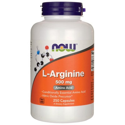 NOW Foods Dietary Supplements L-Arginine 500 mg Capsule 250ct