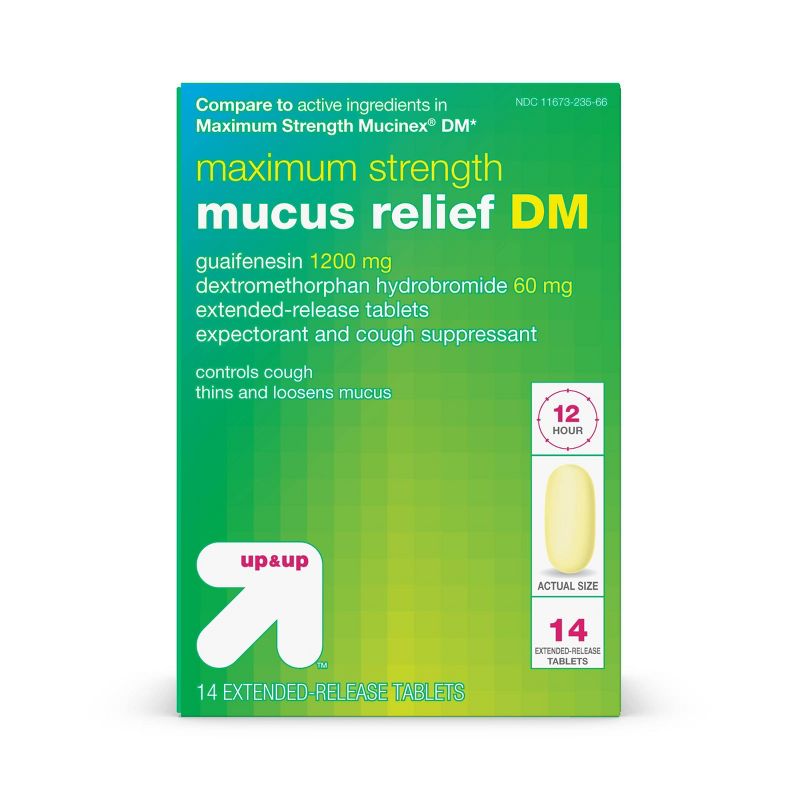 Maximum Strength Mucus Relief DM Tablets - up & up™, 1 of 11
