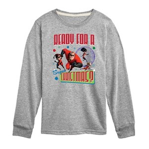 Boys' - Disney - Ready For A Super Christmas Long Sleeve Graphic T-Shirt - 1 of 4