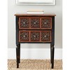 Kenneth 2 Drawer Side Table - Dark Brown - Safavieh. - image 2 of 4