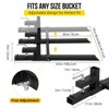 Clamp on Pallet Forks Heavy Duty Tractor Forks with Adjustable Stabilizer Bar Quick Attach Pallet Fork - 2 of 4