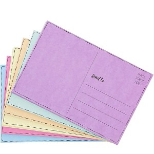 Paper Junkie 48 Pack 6 Assorted Colors Mailable Postcards 6" x 4" for Mailing Invitation Holiday Post Cards - 1 of 4