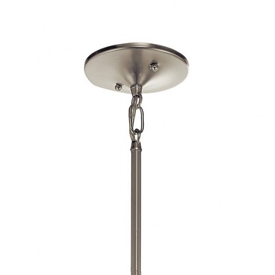 Aubrey Brushed Nickel 5-Light Chandelier with Opal Glass Shades