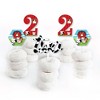 Big Dot of Happiness 2nd Birthday Farm Animals - Dessert Cupcake Toppers - Barnyard Second Birthday Party Clear Treat Picks - Set of 24 - 2 of 4