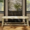 59" Farmhouse Solid Wood Rattan Bench, Dining Benche, Entryway Bench, Rustic Seating for Living Room, Bedroom-Maison Boucle - 2 of 4