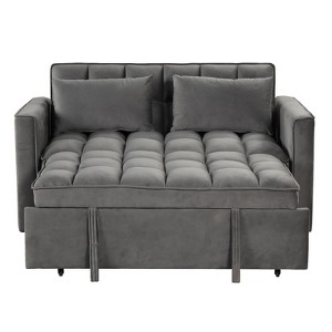Bestier Multi-functional Sofa Bed with Cup Holder and USB Port, Grey - 1 of 1