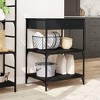 vidaXL Kitchen Trolley Black 23.6 in.x18.9 in.x35.2 in. Engineered Wood - 3 of 4