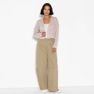 Women's Long Sleeve Shawl Collar Open Work Cardigan - Wild Fable™ - 1 of 3
