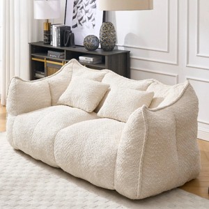 Soft Bean Bag Chair With High Resilience Foam Core,Bean Bag Chair For Adults,Square Recliner Sofa,2 Seater Sofa,Bean Bag Chair Sofa-Cuddlewood - 1 of 4