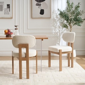 Vatros Chenille Upholstered Side Chair Dining Chairs - 1 of 4