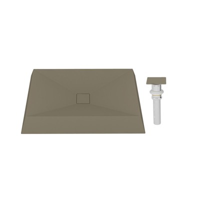 CASAINC Pop up Drainer with Vessel Sink 27.5 Inch Modern Artistic Vanity Bathroom Sink